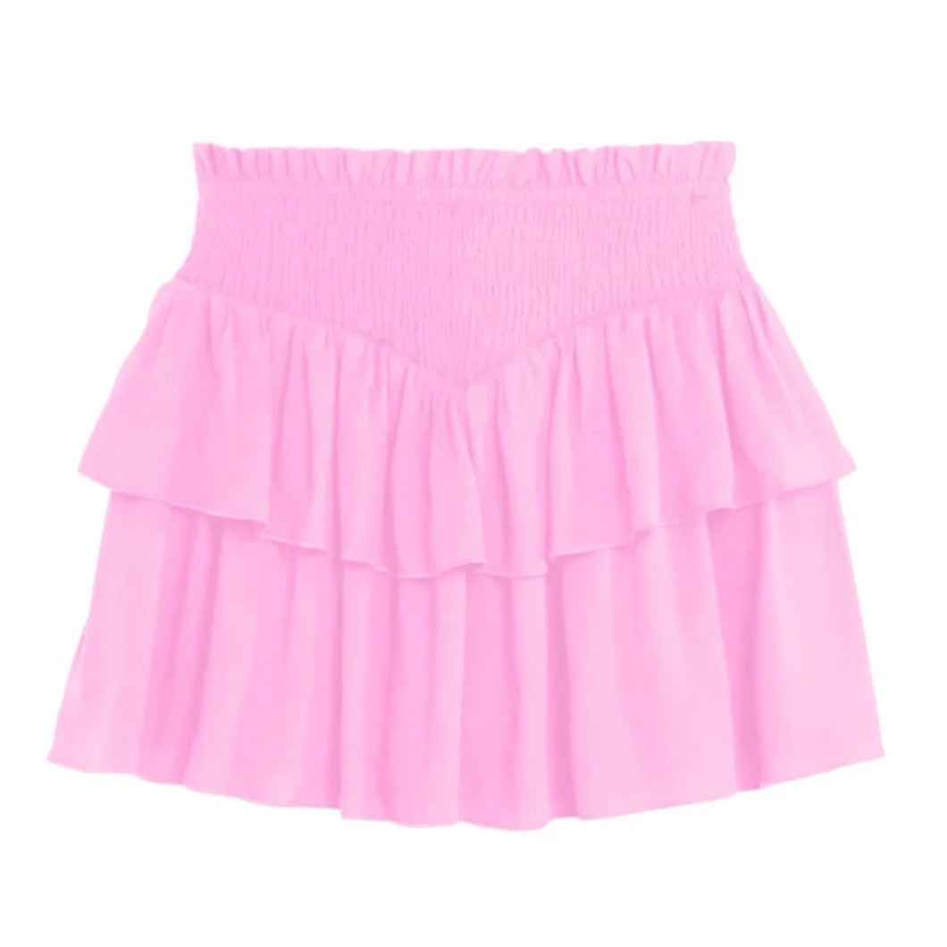 Katie J Brooke Ruffle Skirt in Pink
