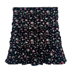 Katie J Tween Aspen Mini Skirt in Black Floral
