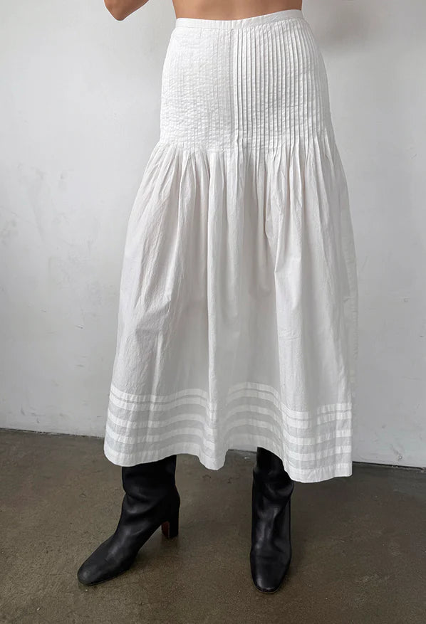 Ciao Lucia Rosa Skirt White Cotton Poplin – mitylene