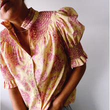 Andion Camelia Blouse in Yellow / Pink Floral