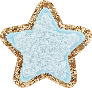 Stoney Clover Mini Glitter Varsity Star Patch in Sky