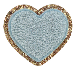Stoney Clover Glitter Heart Patch in Sky