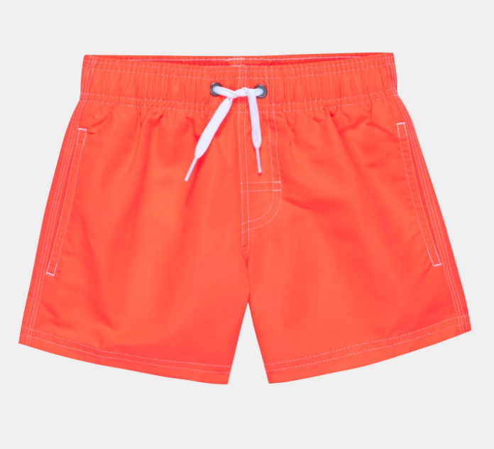 Boys orange top swim trunks