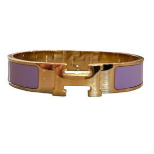 Gold Hermes Bracelet in Lavender
