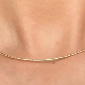 Gold Wire Choker Necklace