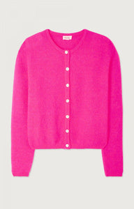 American Vintage Damsville Cardigan in Rose Fluo