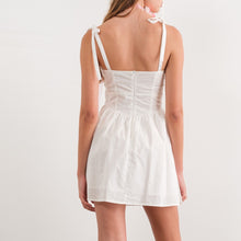 Mitylene Tie Strap Mini Dress in White