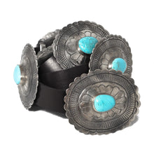 Oval Concho Belt with Turquoise