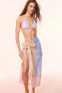 LoveShackFancy Emabella Floral Cotton Pareo