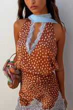 Lace Trim Printed Skirt Set