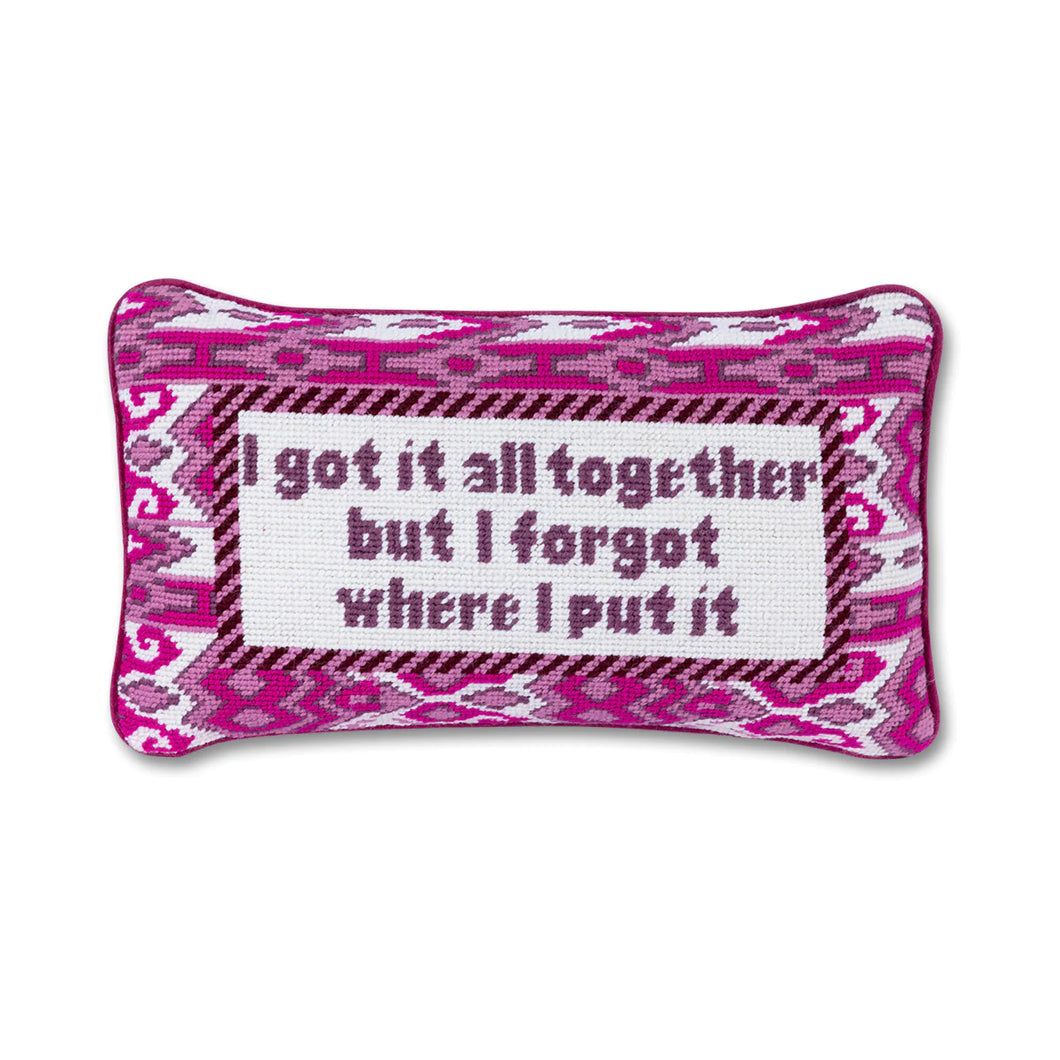 Furbish Got It All Together Needlepoint Pillow