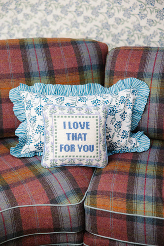 Furbish Studio Love That For You Needlepoint Pillow