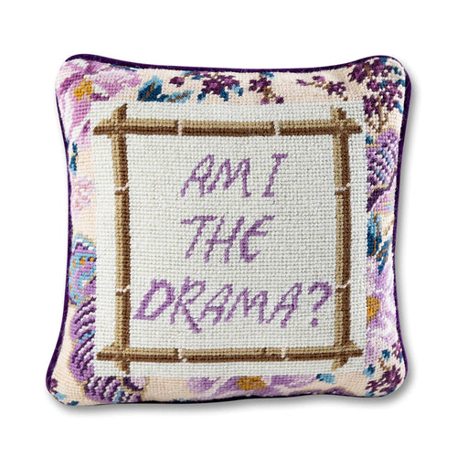 Furbish Drama Needlepoint Pillow