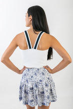 Koch Mills Tank Top in White with Navy