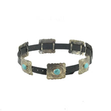 Fluted Concho Belt with Turquoise