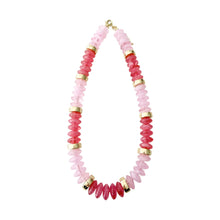 Beaded Gold Disc Necklace