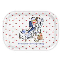 Needlepointing Catchall Tray