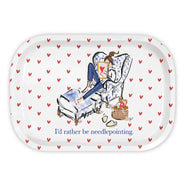 Needlepointing Catchall Tray