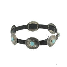 Oval Concho Belt with Turquoise