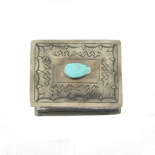 Rustic Silver Box with Turquoise