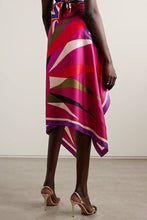 Abstract Geometric Halter Skirt Set