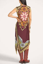 Fringe-Trim Floral Shift Dress