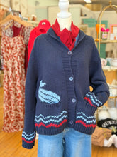 Lobster Varsity Cardigan in Navy
