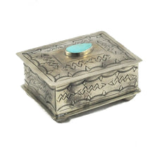 Rustic Silver Box with Turquoise