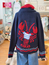 Lobster Varsity Cardigan in Navy