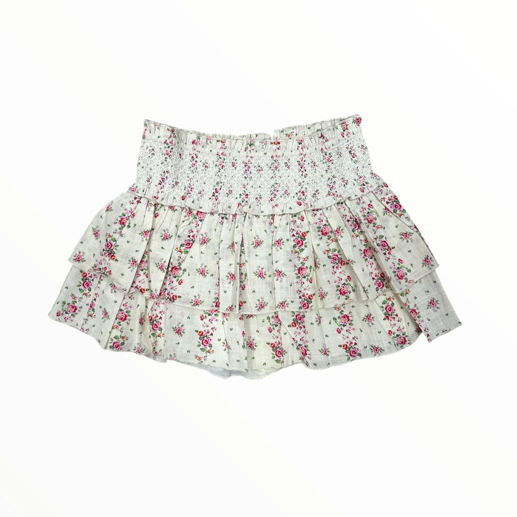 Katie J Tween Dominique Smocked Waist Ruffle Skort