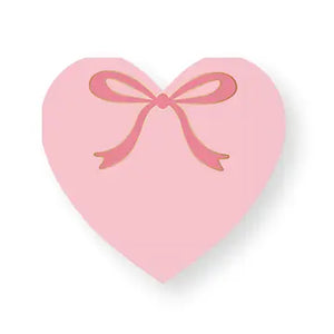 Petal Pink Bow Heart Large Napkins