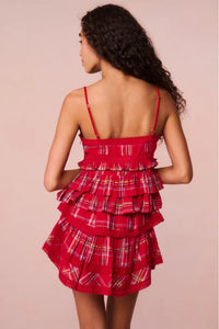 LoveShackFancy Abbott Tartan Ruffle Top