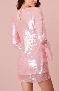 LoveShackFancy Annabella Dress in Sheer Pink