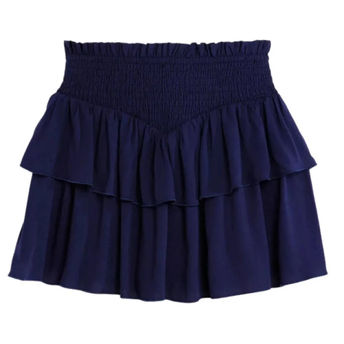 Katie J Brooke Ruffle Skirt in Evening Blue