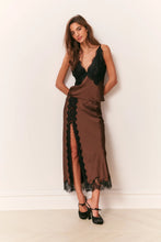 LoveShackFancy Calder Satin Midi Skirt