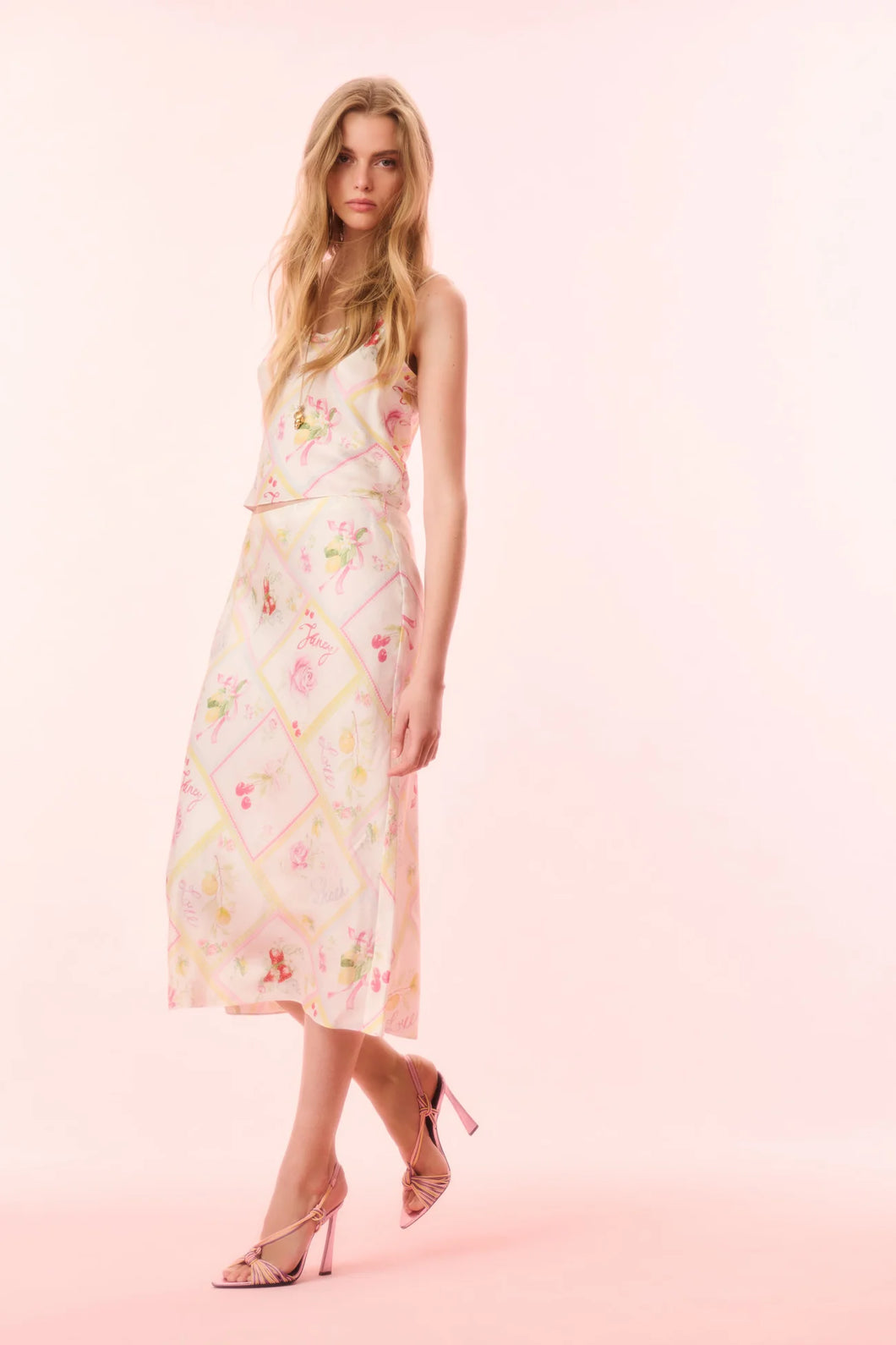LoveShackFancy Castle Skirt in Tutti Frutti
