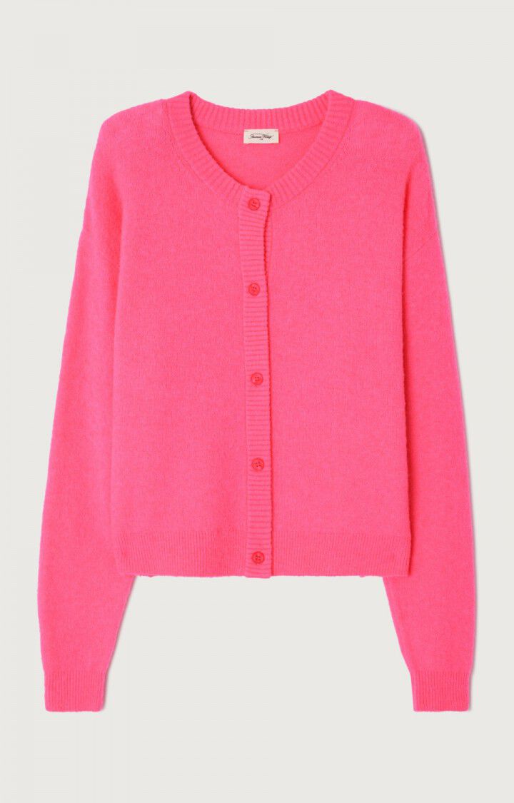 American Vintage Damsville Cardigan in Rose Fluo