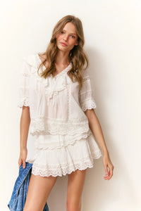 LoveShackFancy Romilly Blouse