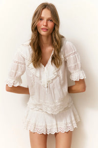 LoveShackFancy Romilly Blouse