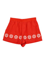 Ciao Lucia Samaya Clay Embroidered Cotton Voile Short