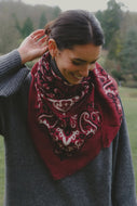 Maison Lecomte Flament Scarf Bandana Bourdeaux