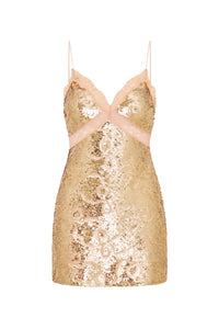 LoveShackFancy Finta Sequin Mini Dress