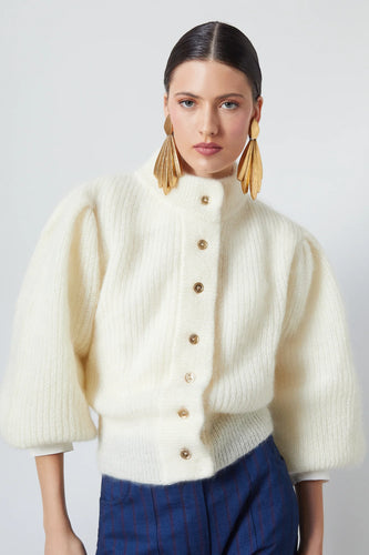 The Label Edition Leandra Cardigan Off-White