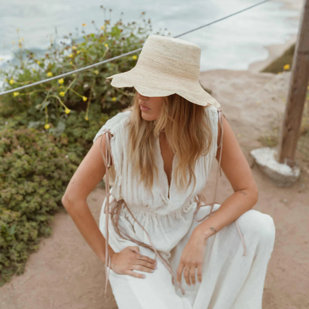 Freya Scallop Crochet Bucket Hat