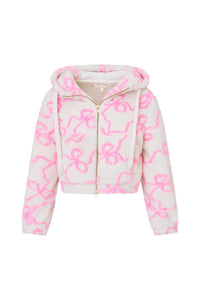 LoveShackFancy Darcelle Bomber Jacket in Pastry Pink