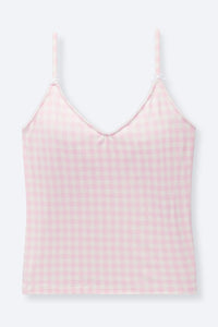 Happy Camp3r Pink Gingham Olivia Tank