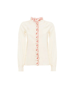 Loretta Caponi Barga Shirt in Crema