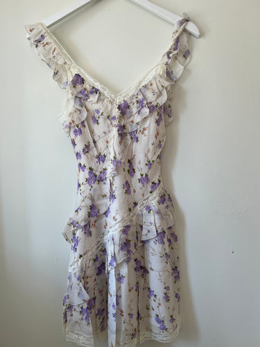 Love Shack Fancy Serima Dress in Dusty Lavender