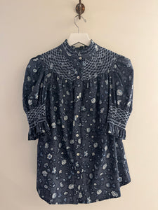 Andion Amelia Blouse in Midnight Floral