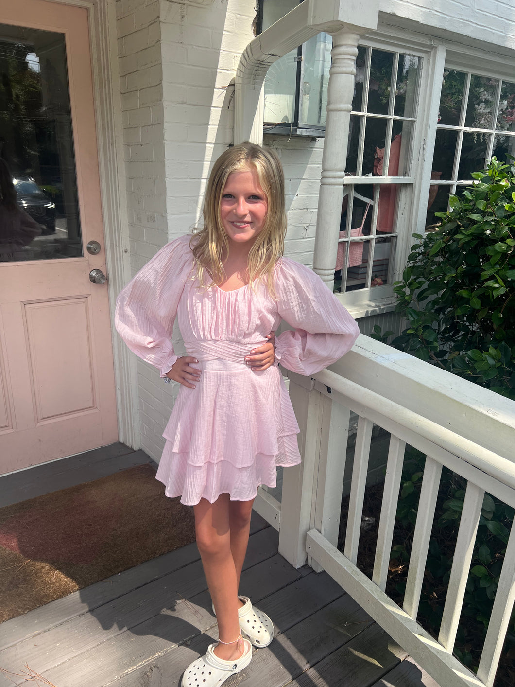 Katie J Junior Delilah Dress in Pink S Katie J Junior Delilah Dress in Pink S